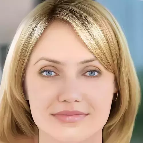 Cameron Diaz Head - No Hair - Low poly head for game