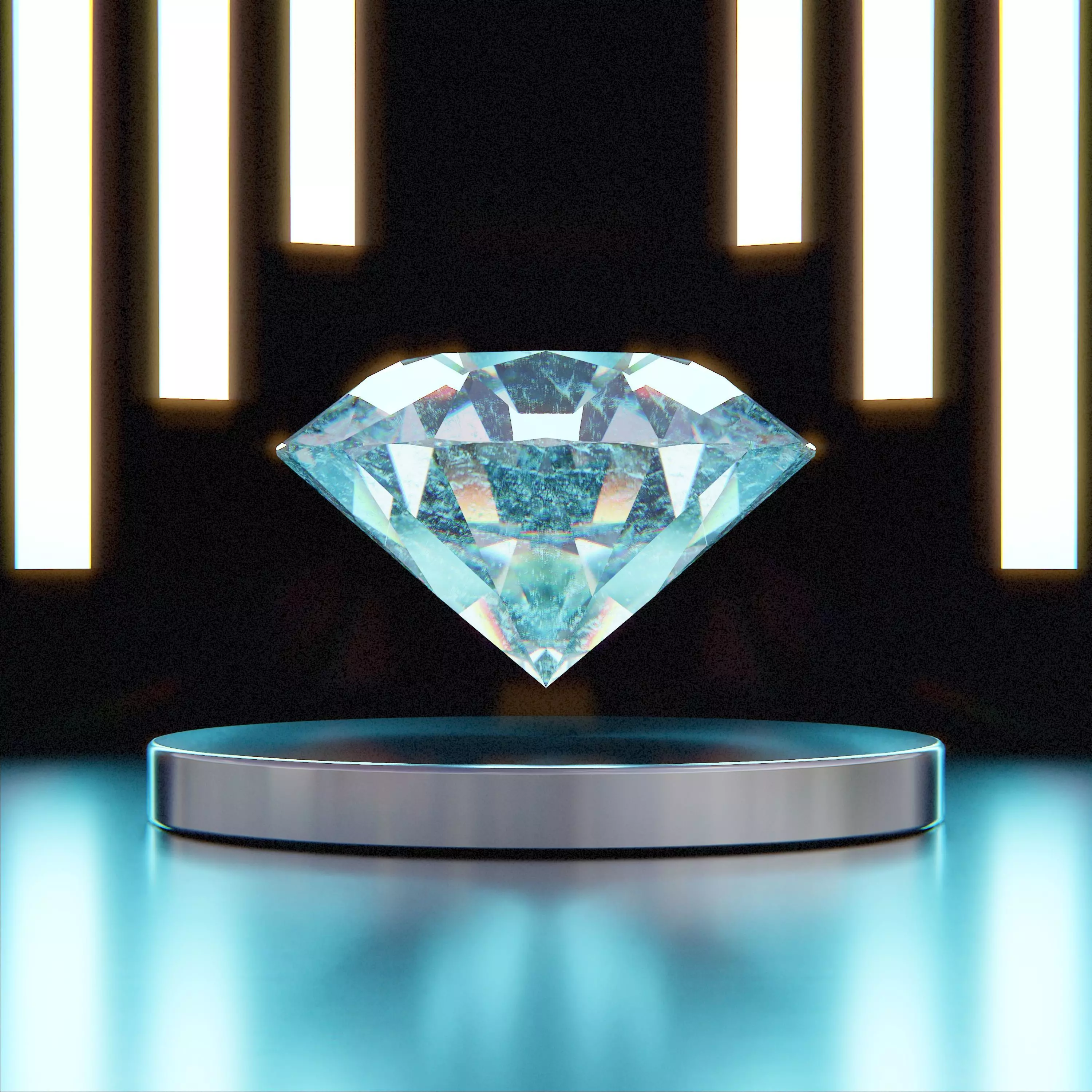 Premium 3D Diamond Jewelry Product Visualization Render 3D model_1