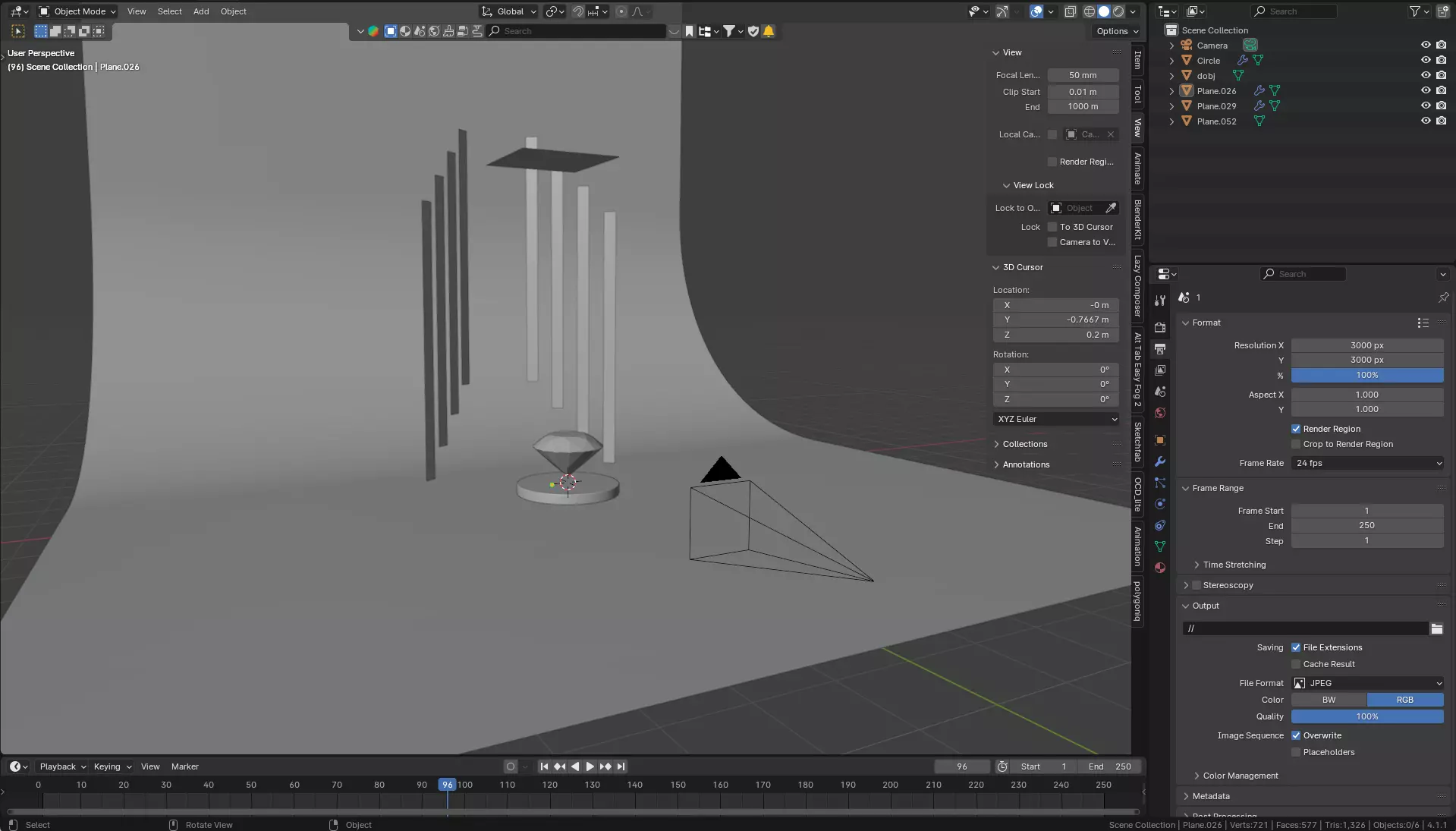 Premium 3D Diamond Jewelry Product Visualization Render 3D model_4