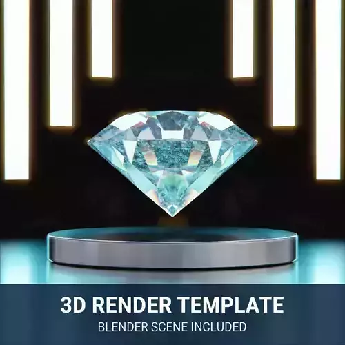 Premium 3D Diamond Jewelry Product Visualization Render 3D model