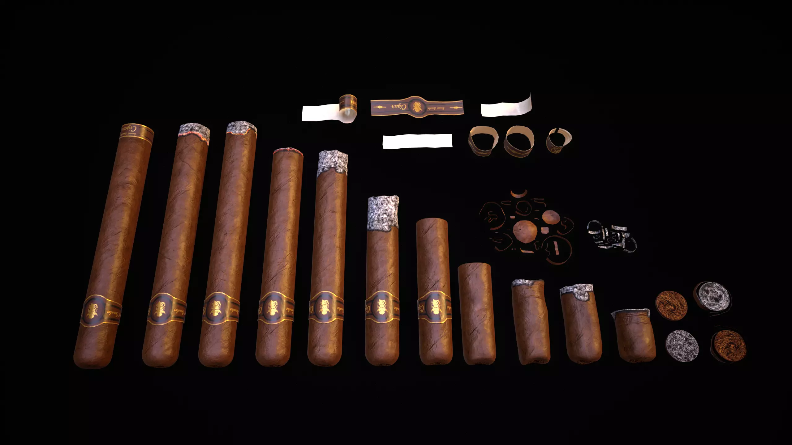 Smoking Set-01 Low-poly 3D model_21