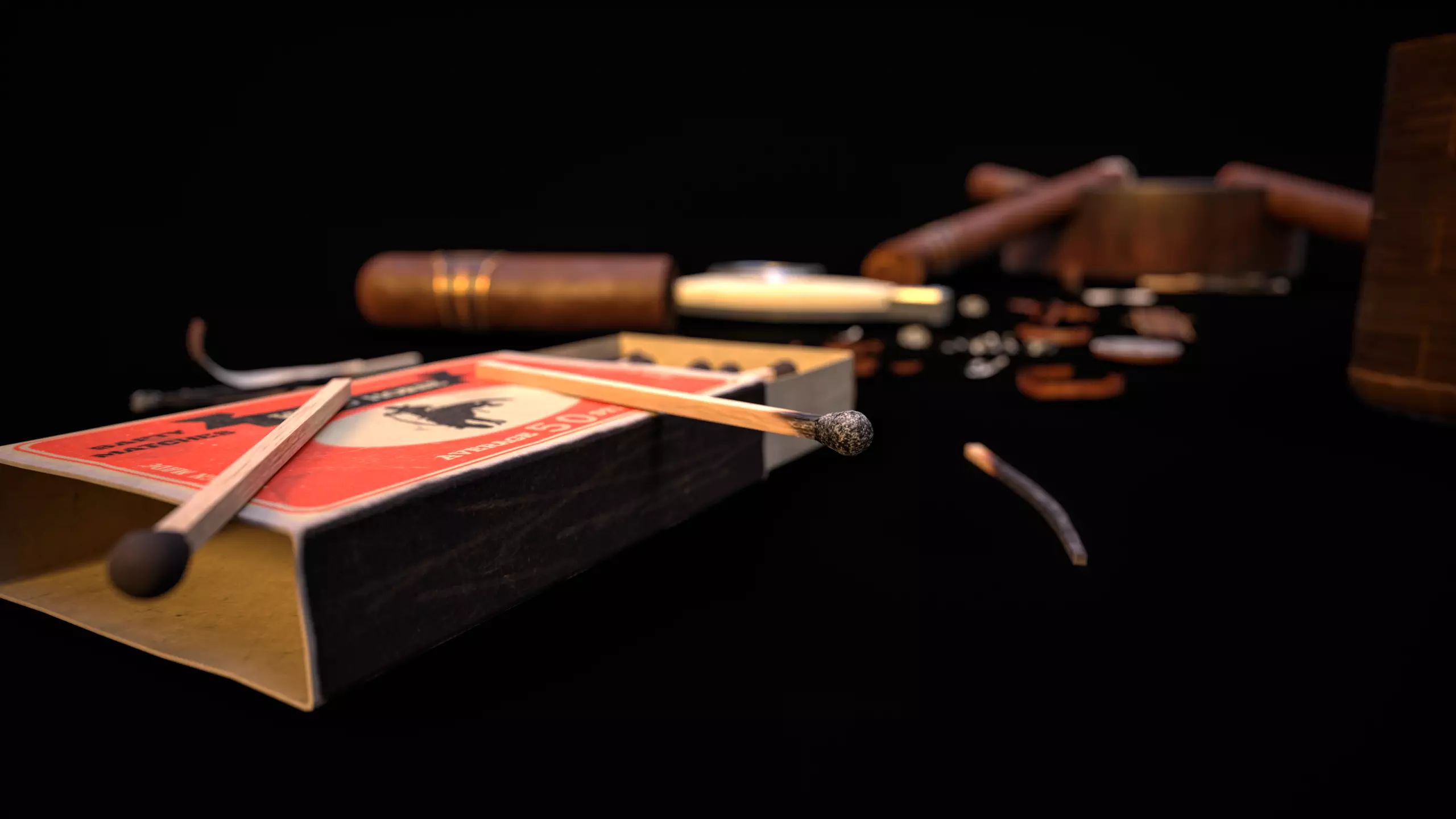 Smoking Set-01 Low-poly 3D model_11