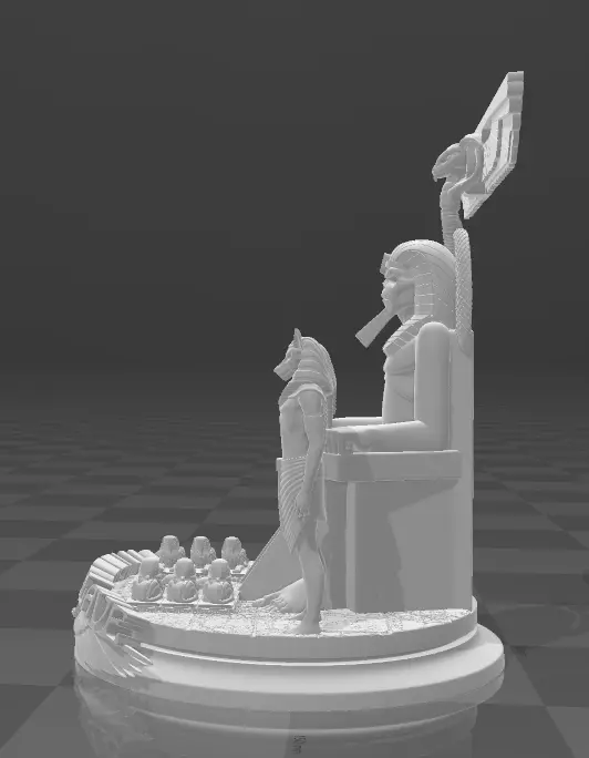 DIORAMA POWERSLAVE PHARAOH 3D print model_4
