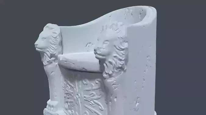Roman Stone Lion Chair 