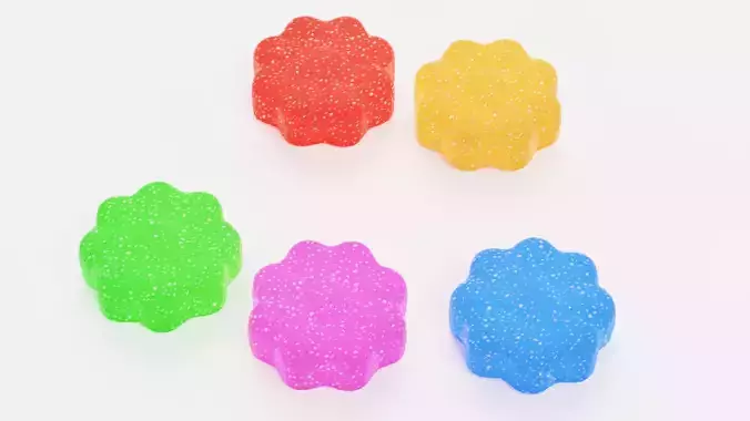 Gumdrops V3 - Flower Jelly Candy 3D model 4