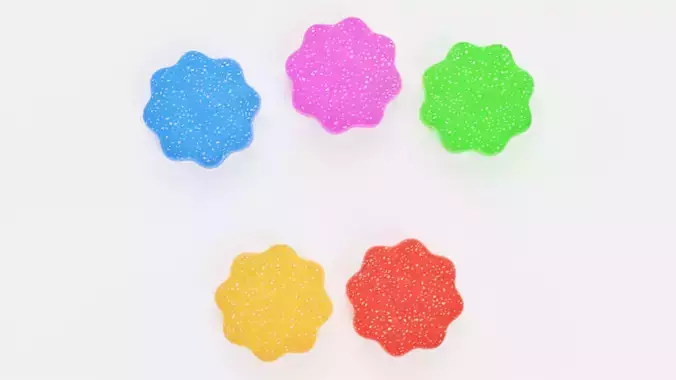 Gumdrops V3 - Flower Jelly Candy 3D model 3