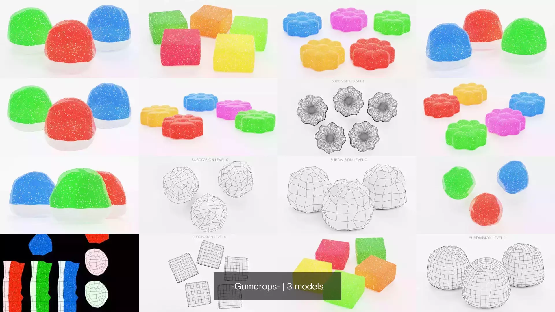 -Gumdrops- 3D Model Collection_0