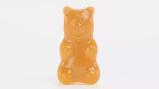 Gummy Bear - Realistic Jelly Candy Prop 3D model