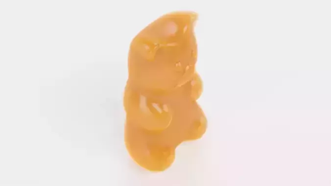 Gummy Bear - Realistic Jelly Candy Prop 3D model 4