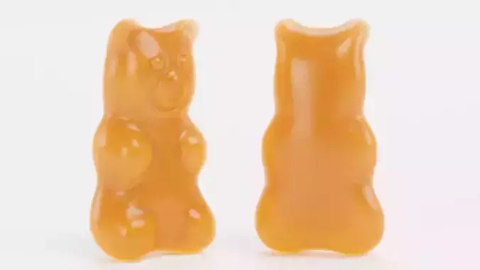 Gummy Bear - Realistic Jelly Candy Prop 3D model 7