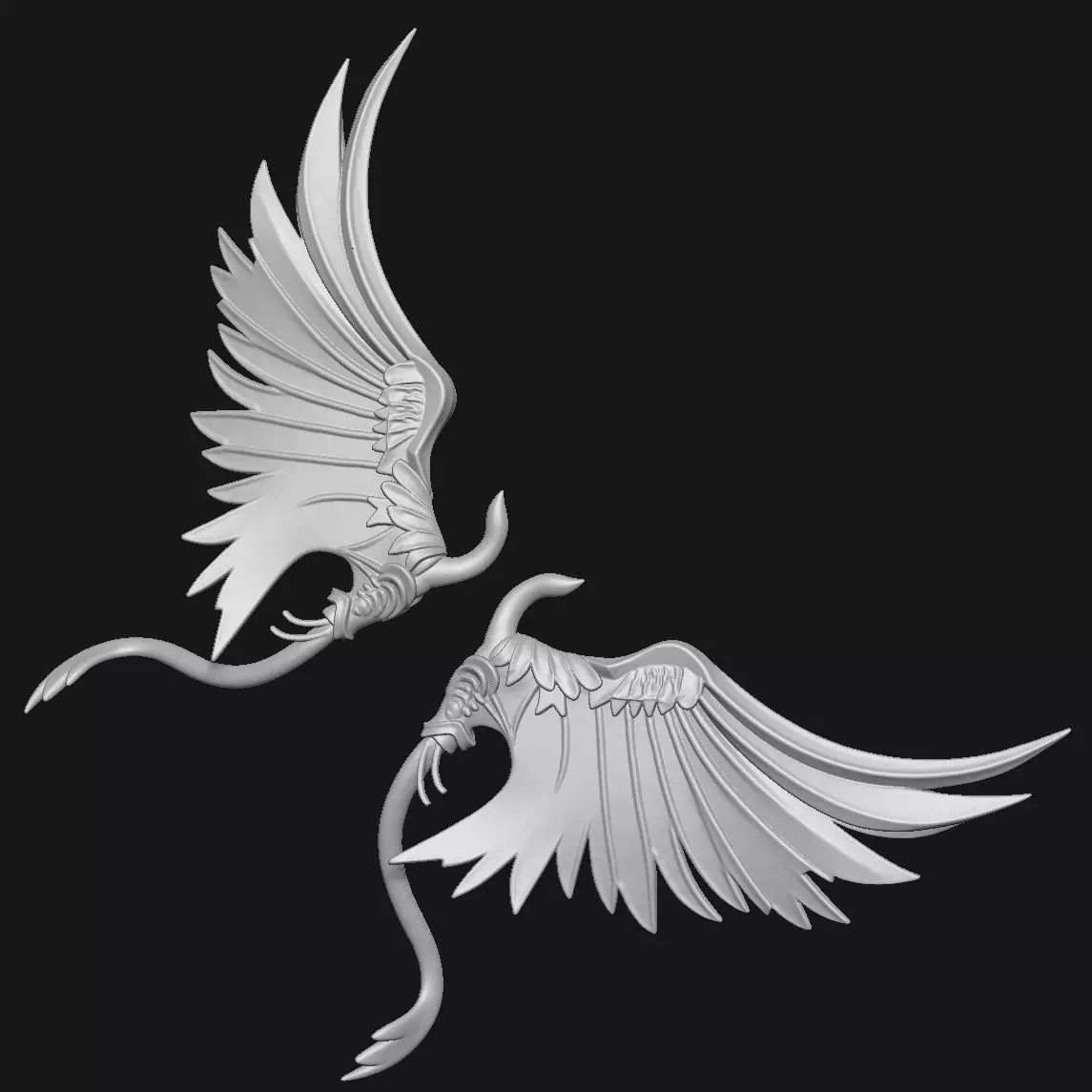 wings 3D print model_3