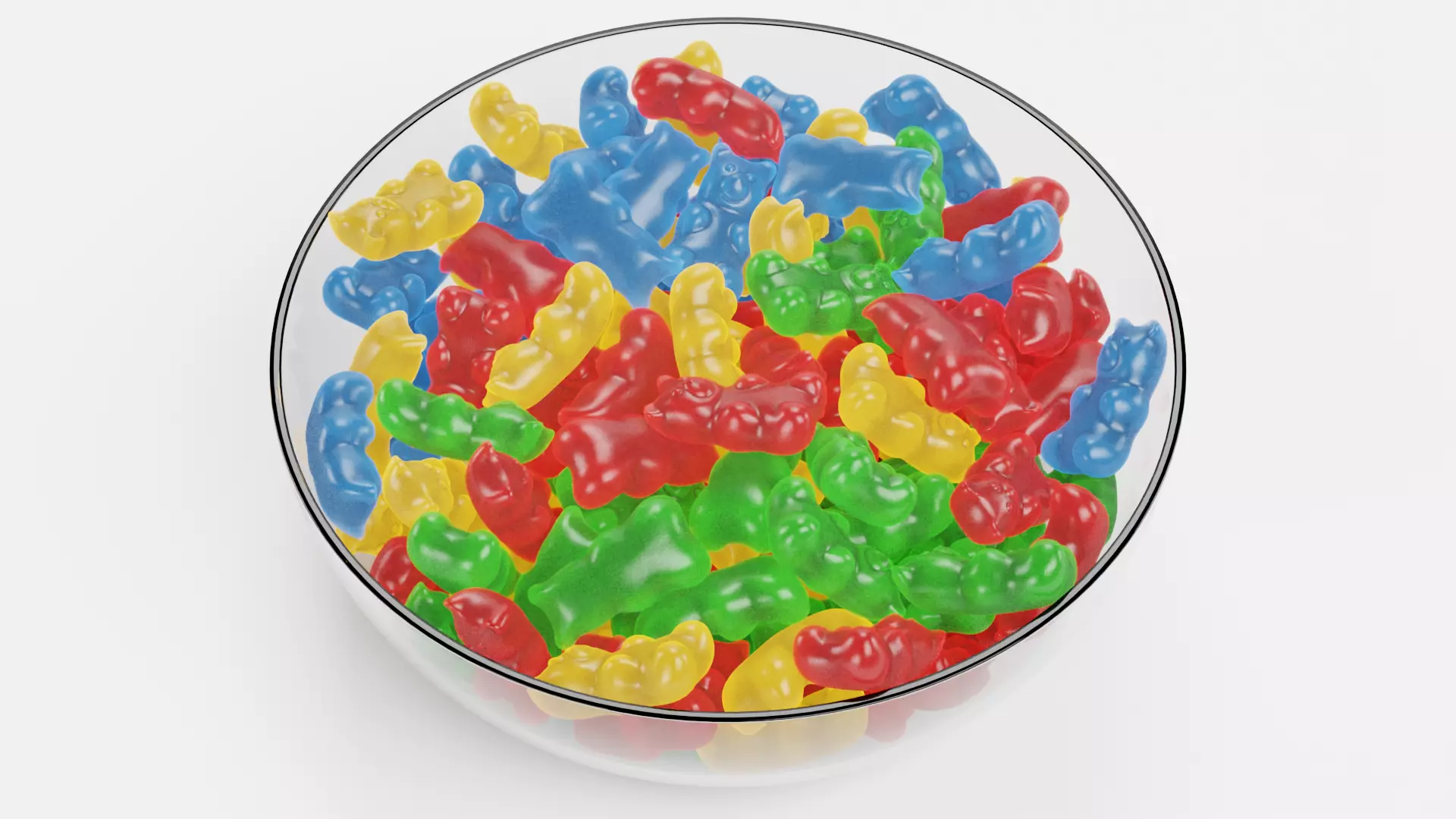 -Gummy Bears on Bowl- 3D model_2