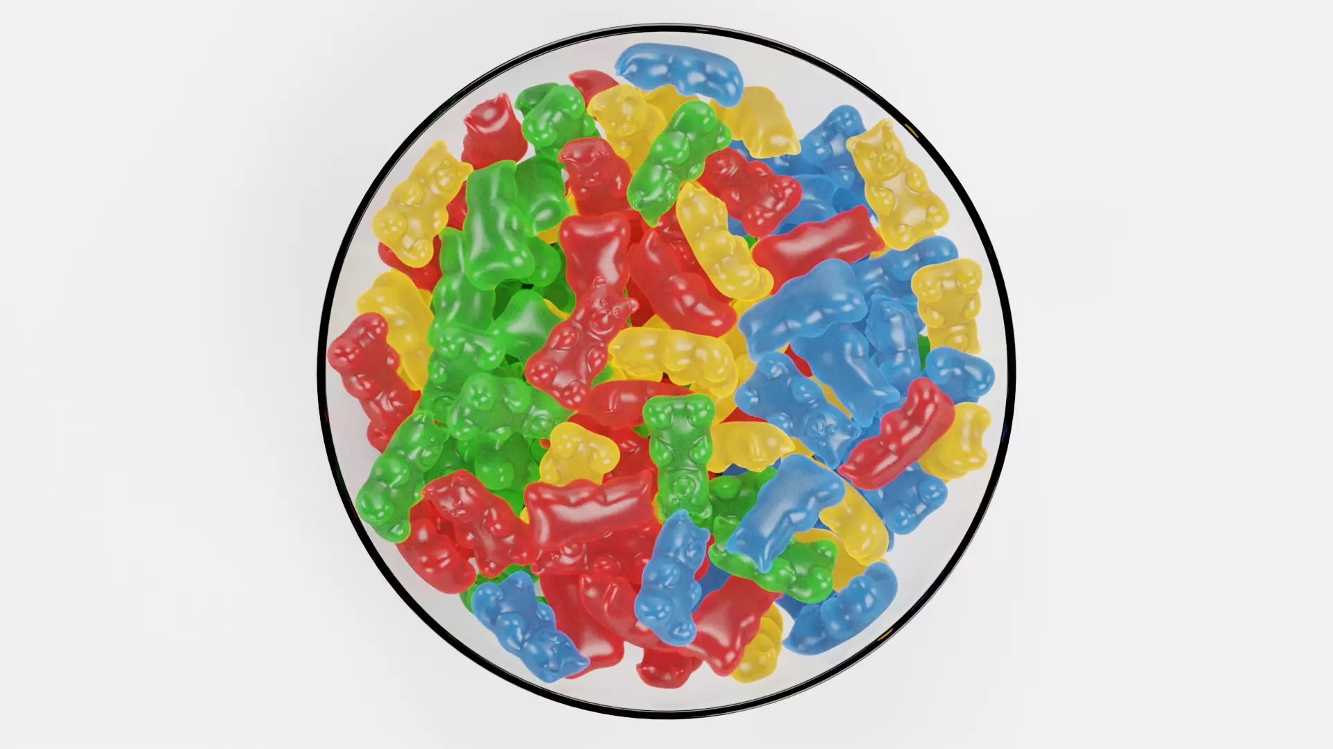 -Gummy Bears on Bowl- 3D model_1