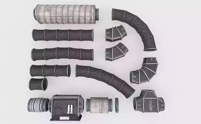 Sci-Fi Ventilation System Carbon