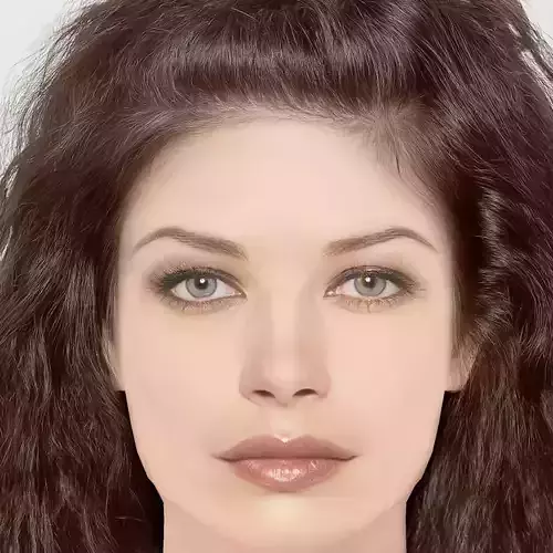 Catherine Zeta-Jones Head - No Hair - Low poly head for game