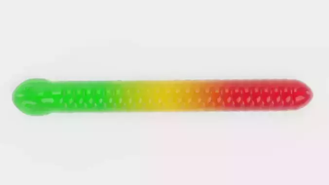 Gummy Worm - Jelly Candy Rigged 3D model 7