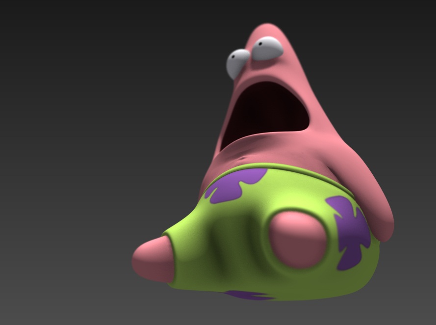 3D Printable - Surprised Patrick 3D print model_4