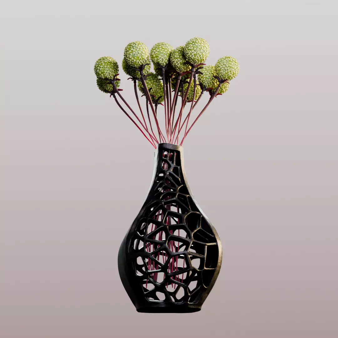 Modern Parametric Vase Low-poly 3D model_10