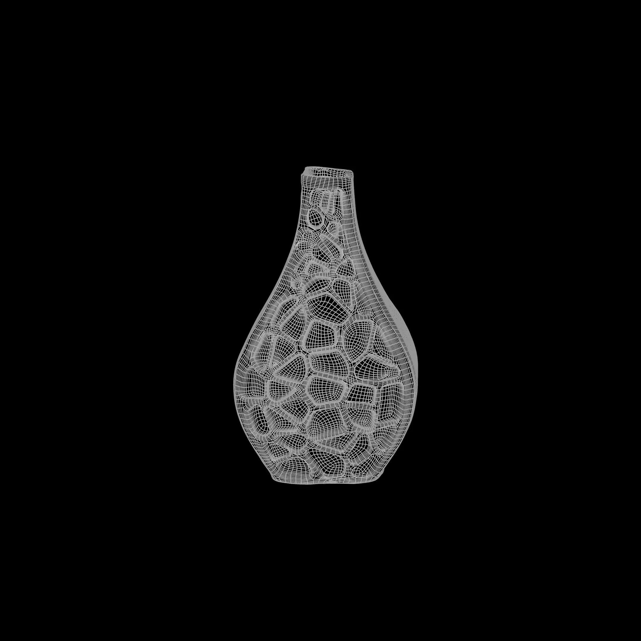 Modern Parametric Vase Low-poly 3D model_11