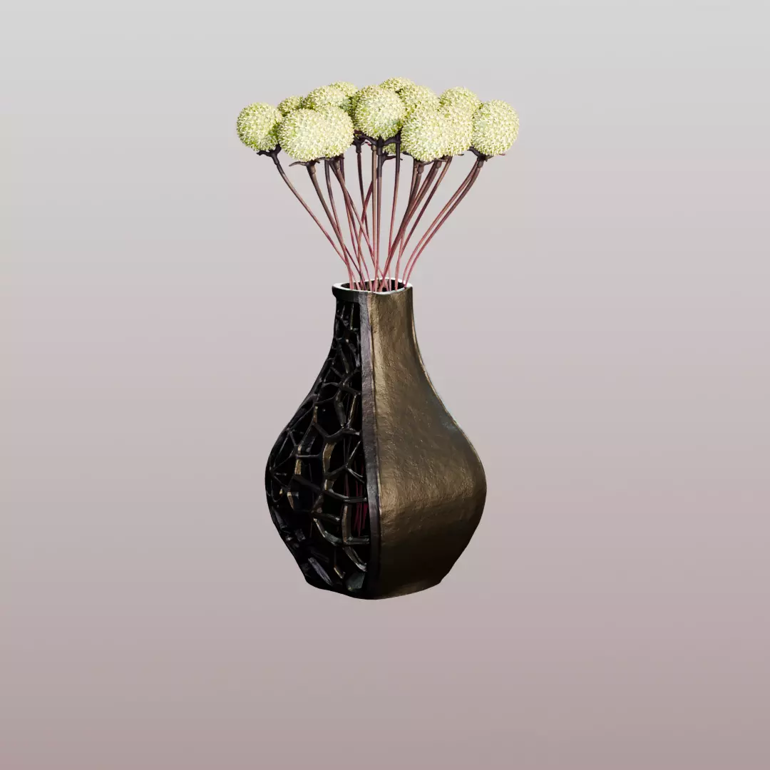 Modern Parametric Vase Low-poly 3D model_3