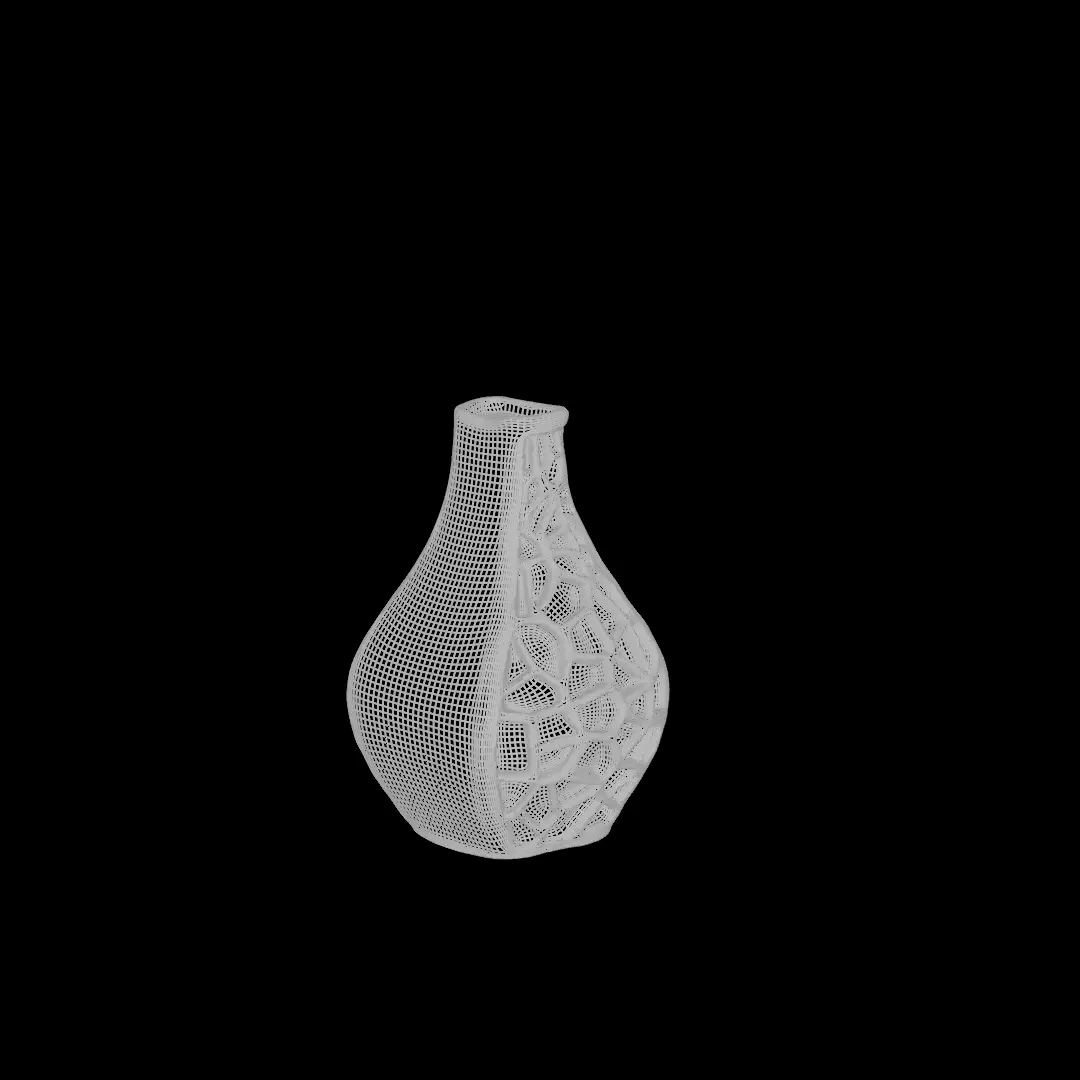 Modern Parametric Vase Low-poly 3D model_14