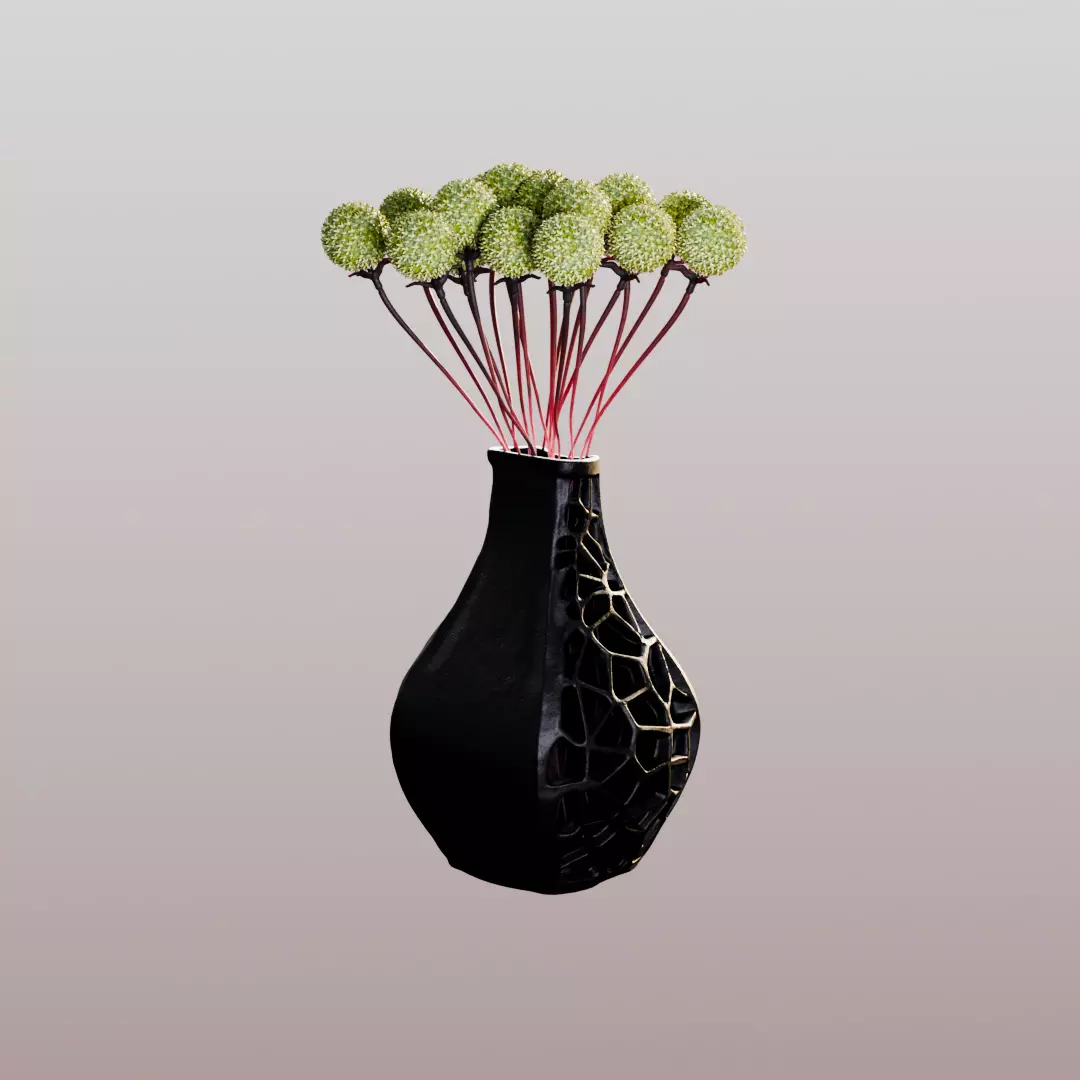 Modern Parametric Vase Low-poly 3D model_9