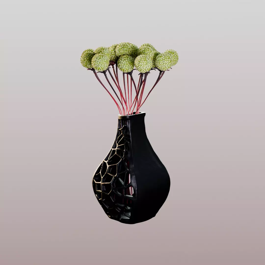 Modern Parametric Vase Low-poly 3D model_7