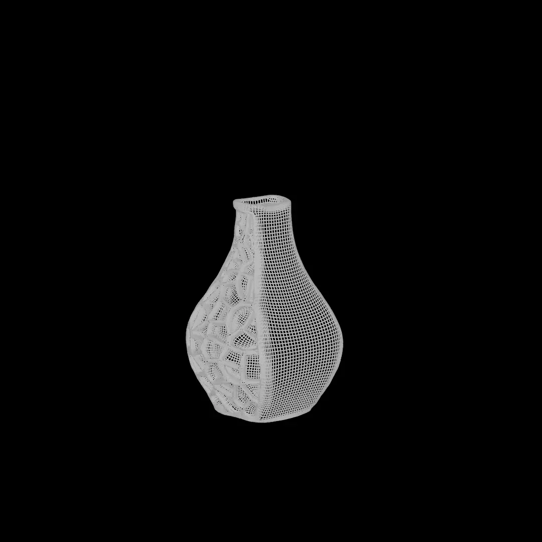 Modern Parametric Vase Low-poly 3D model_12