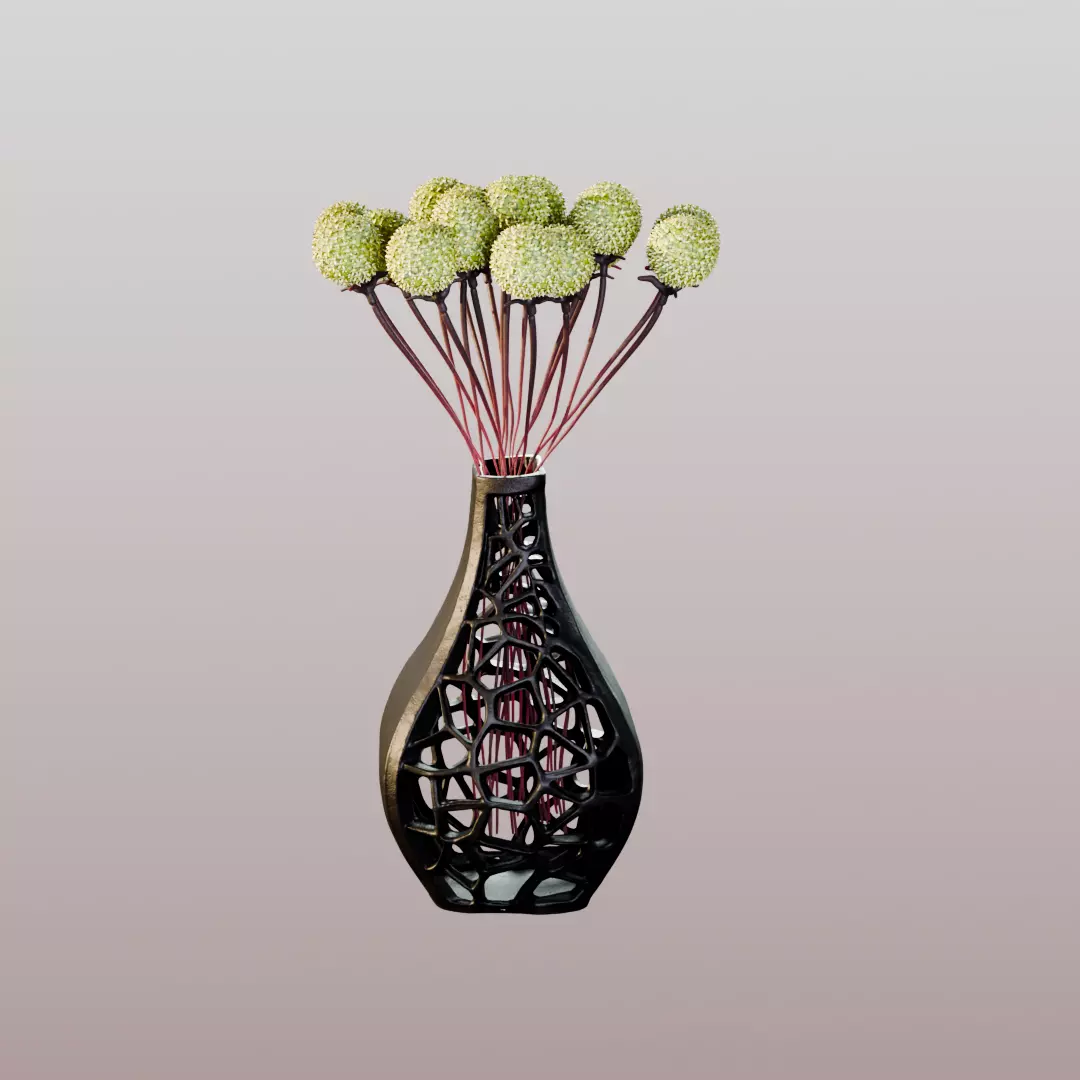 Modern Parametric Vase Low-poly 3D model_6