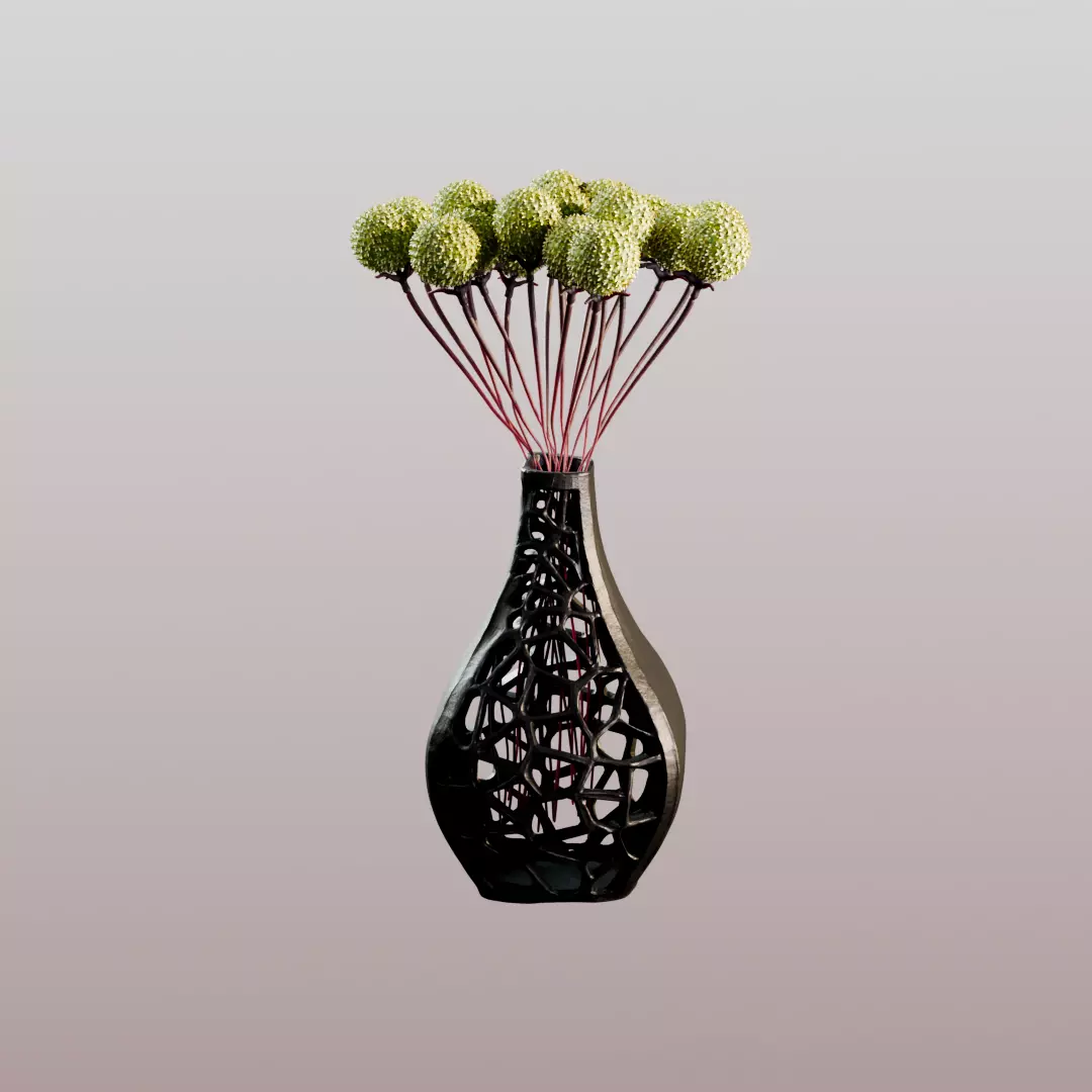 Modern Parametric Vase Low-poly 3D model_1