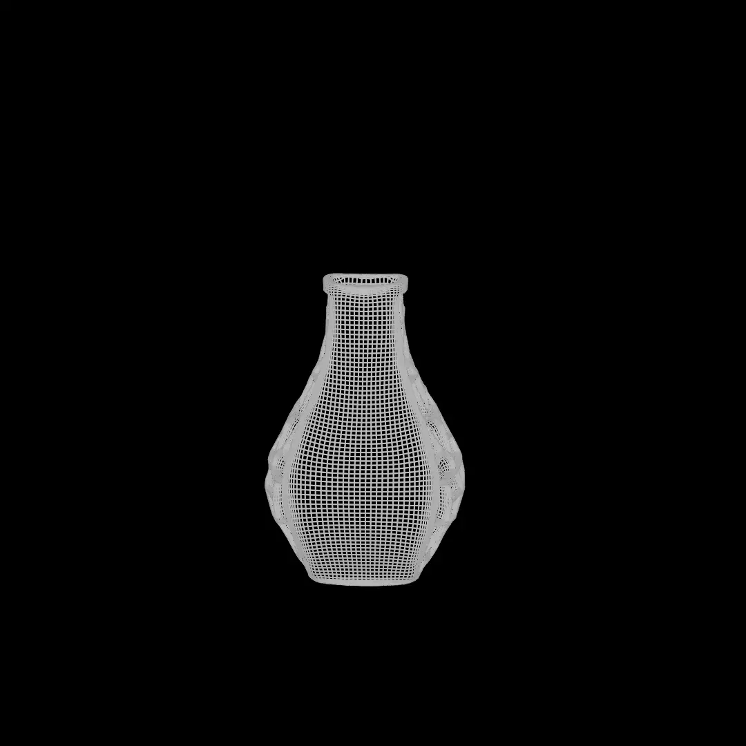 Modern Parametric Vase Low-poly 3D model_13