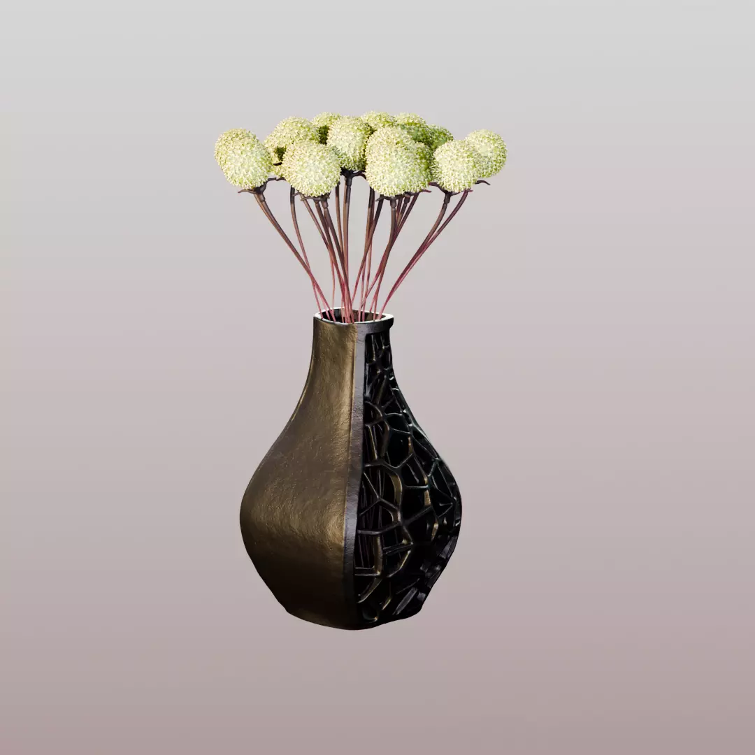 Modern Parametric Vase Low-poly 3D model_5