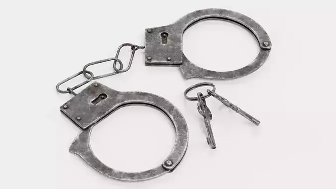 -Old USed Handcuffs with Keys-