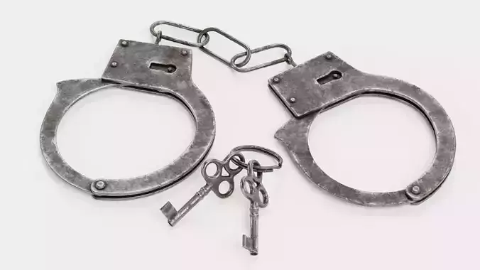 -Old USed Handcuffs with Keys-