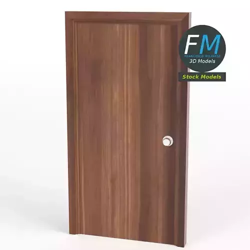 Flush door with frame