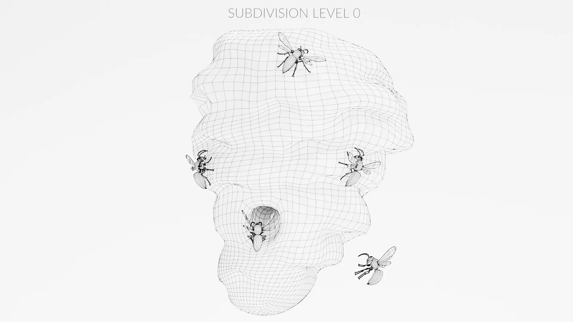 -Hornets with Nest- 3D model_11