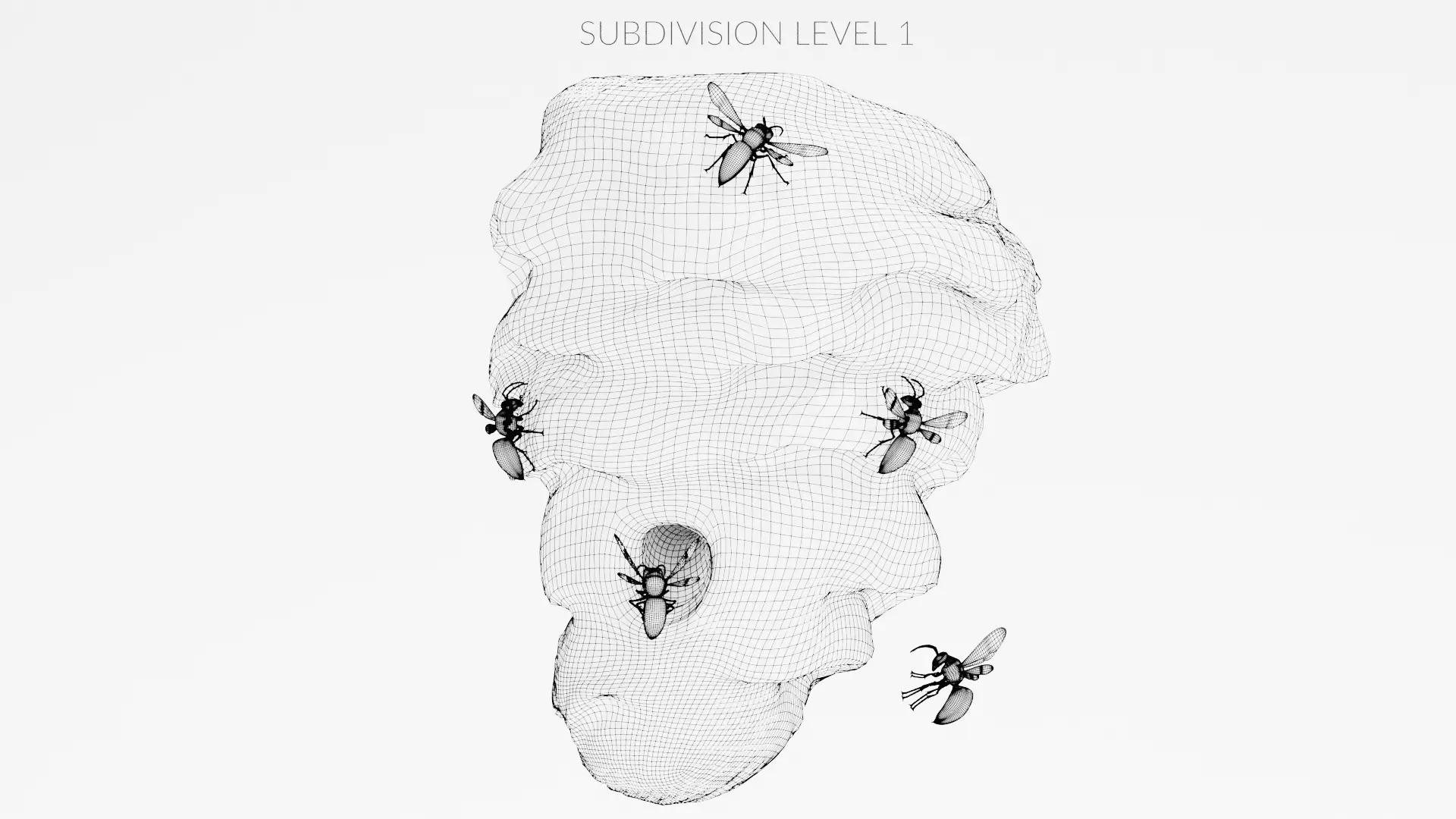 -Hornets with Nest- 3D model_12