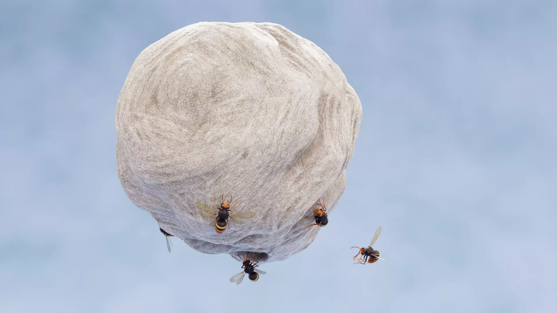 -Hornets with Nest- 3D model_8