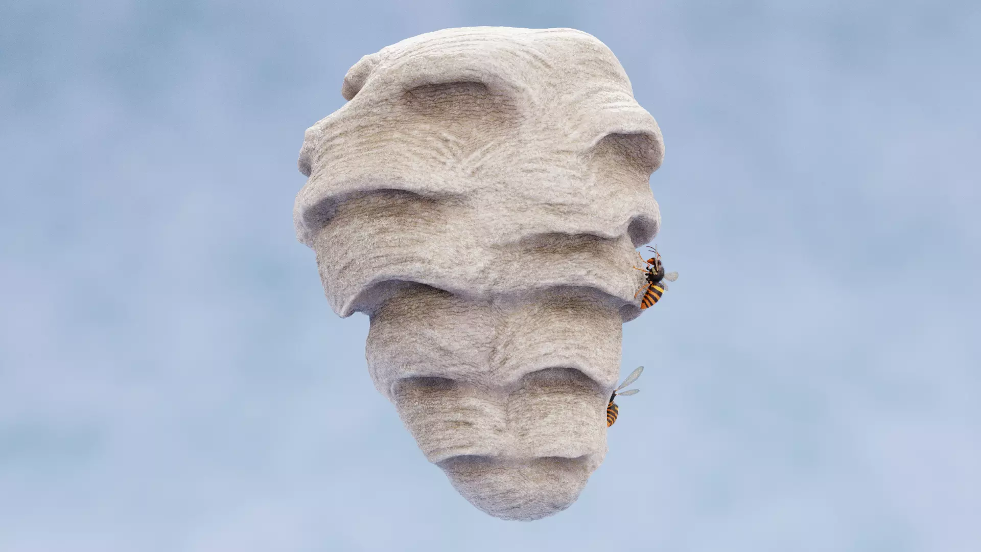 -Hornets with Nest- 3D model_7