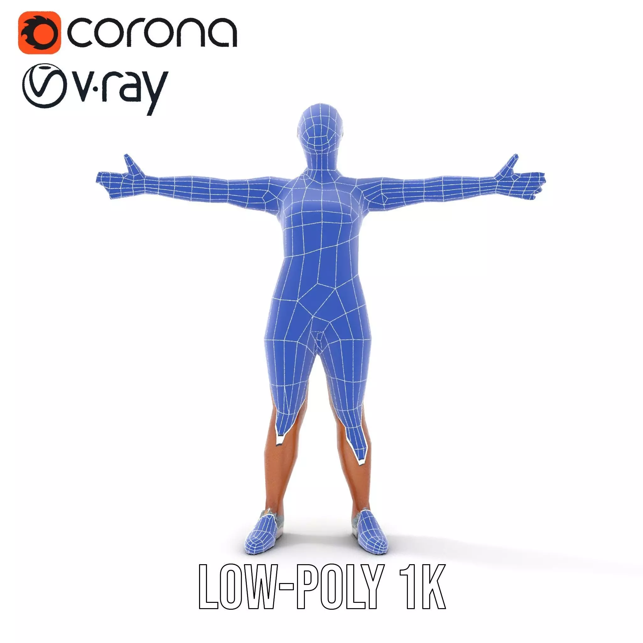 Athletic Female Fitness Outfit model pack Low-poly 3D model_11