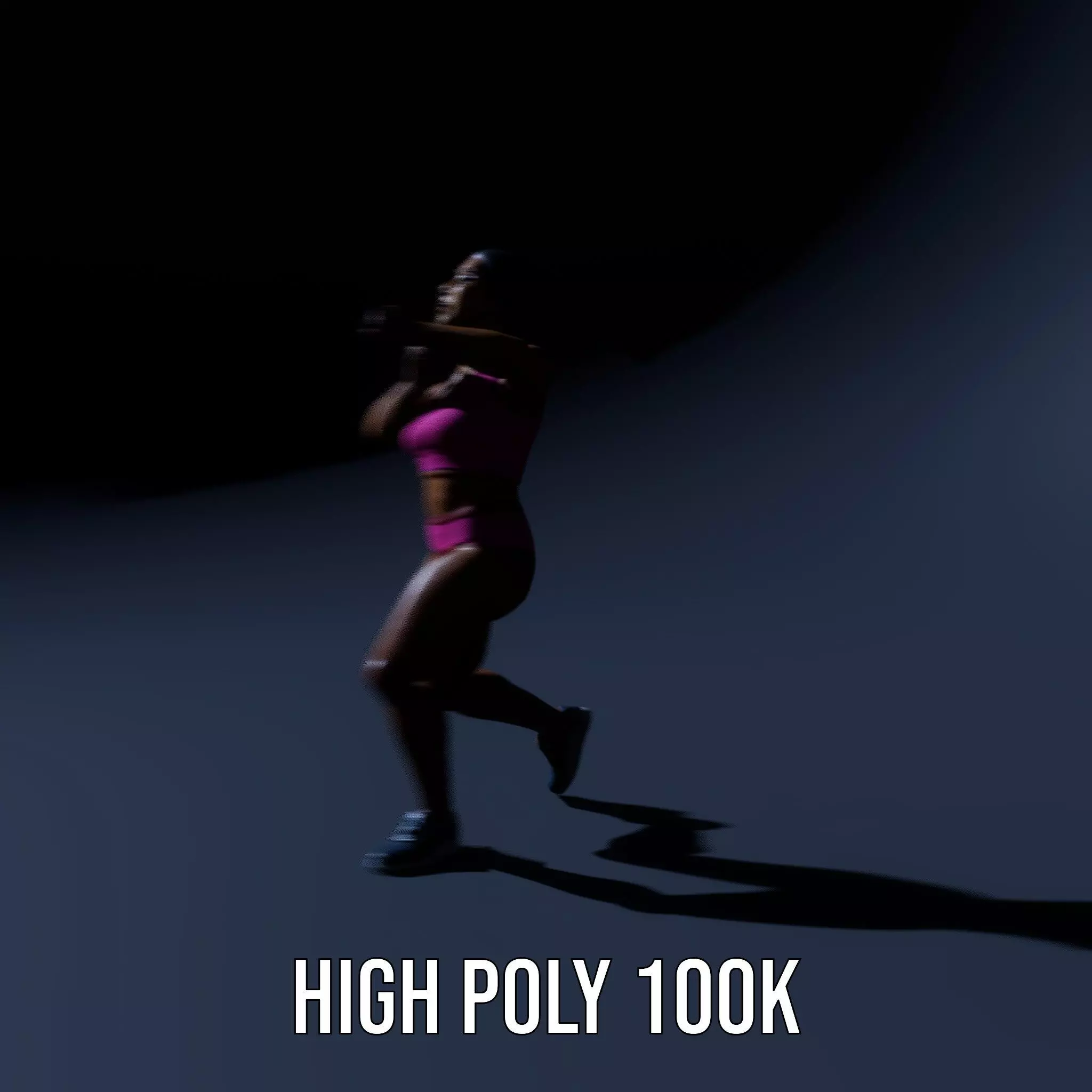 Athletic Female Fitness Outfit model pack Low-poly 3D model_17