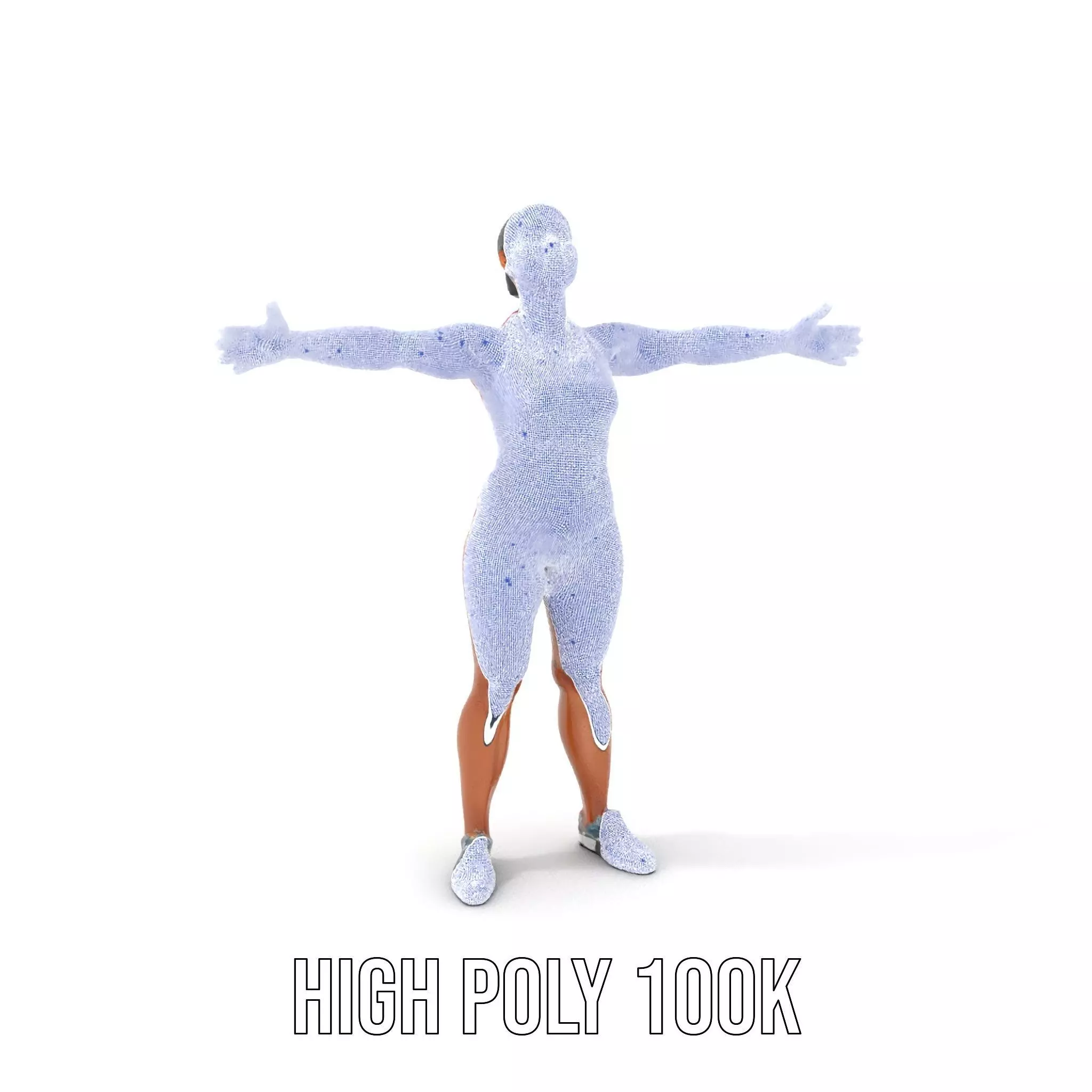 Athletic Female Fitness Outfit model pack Low-poly 3D model_4