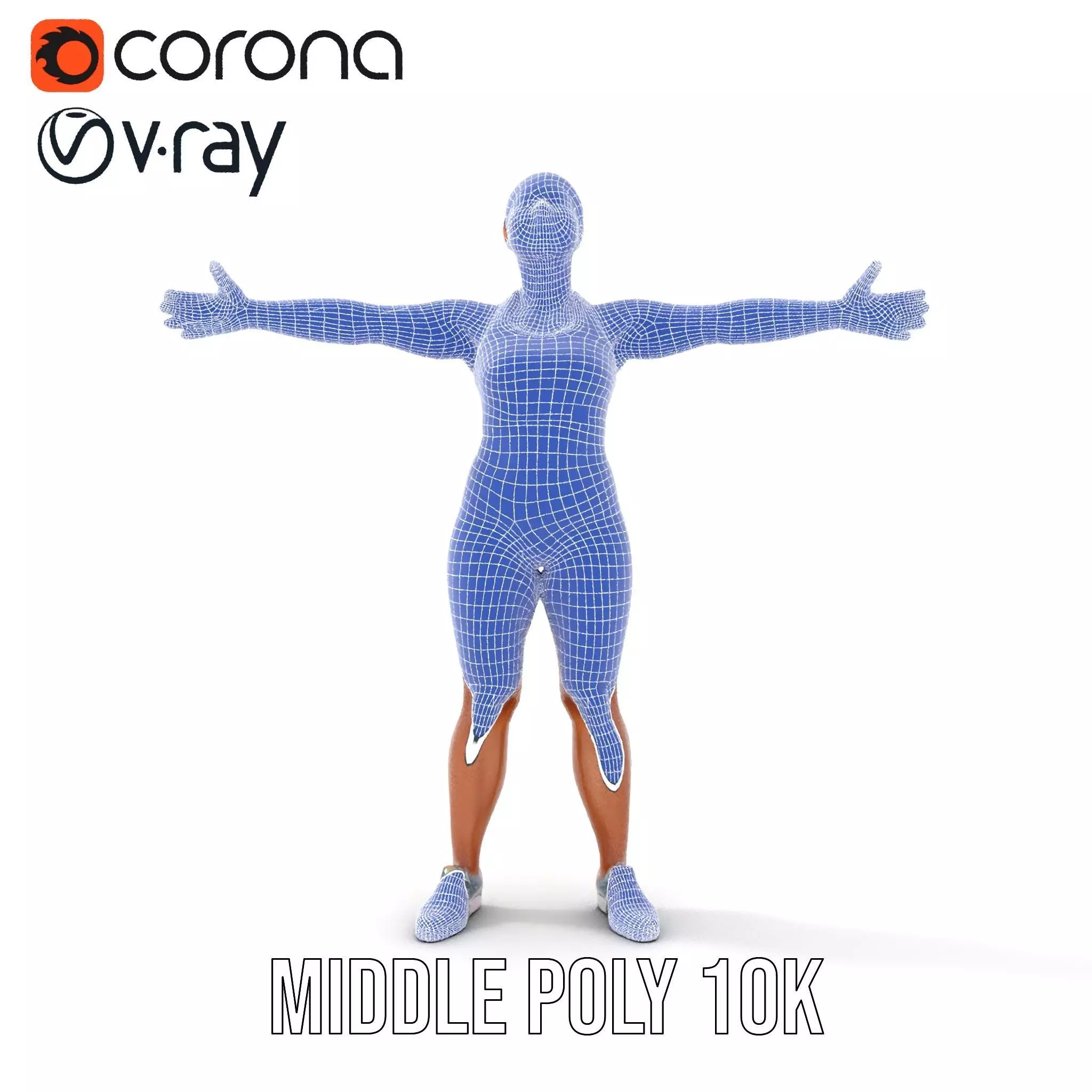 Athletic Female Fitness Outfit model pack Low-poly 3D model_24