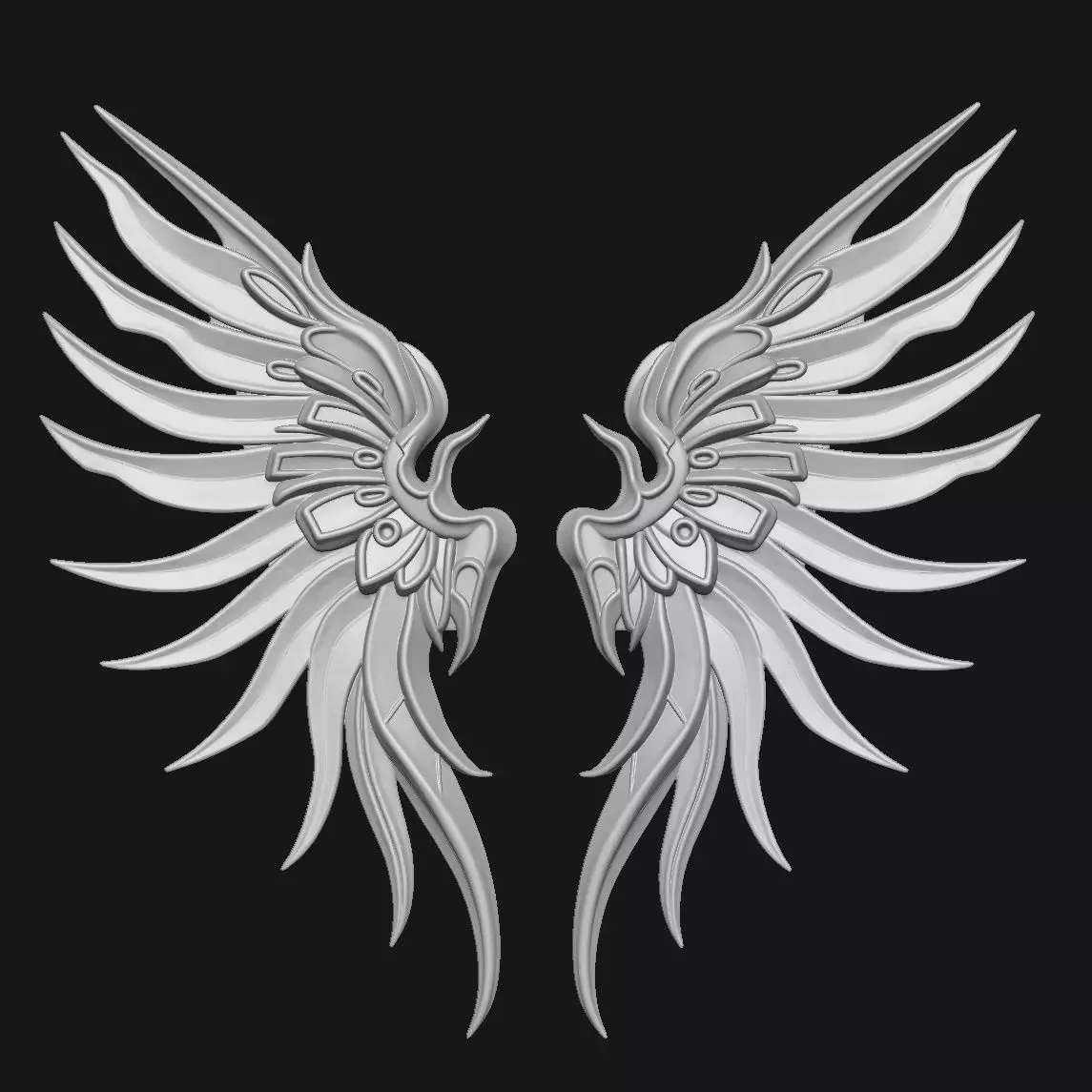 wings 3D print model_3