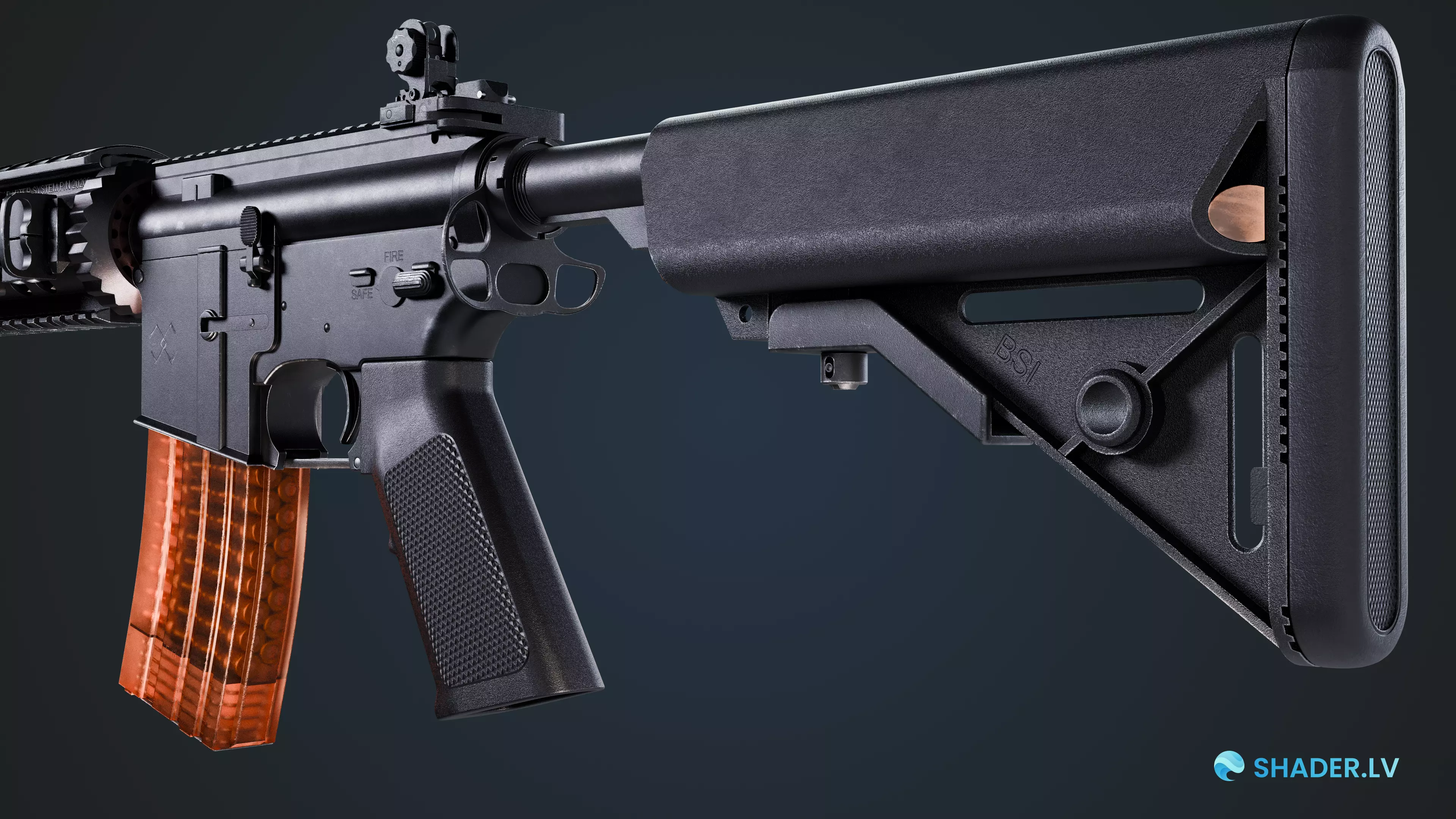 M4A4 CS2 Rifle Low-poly 3D model_2