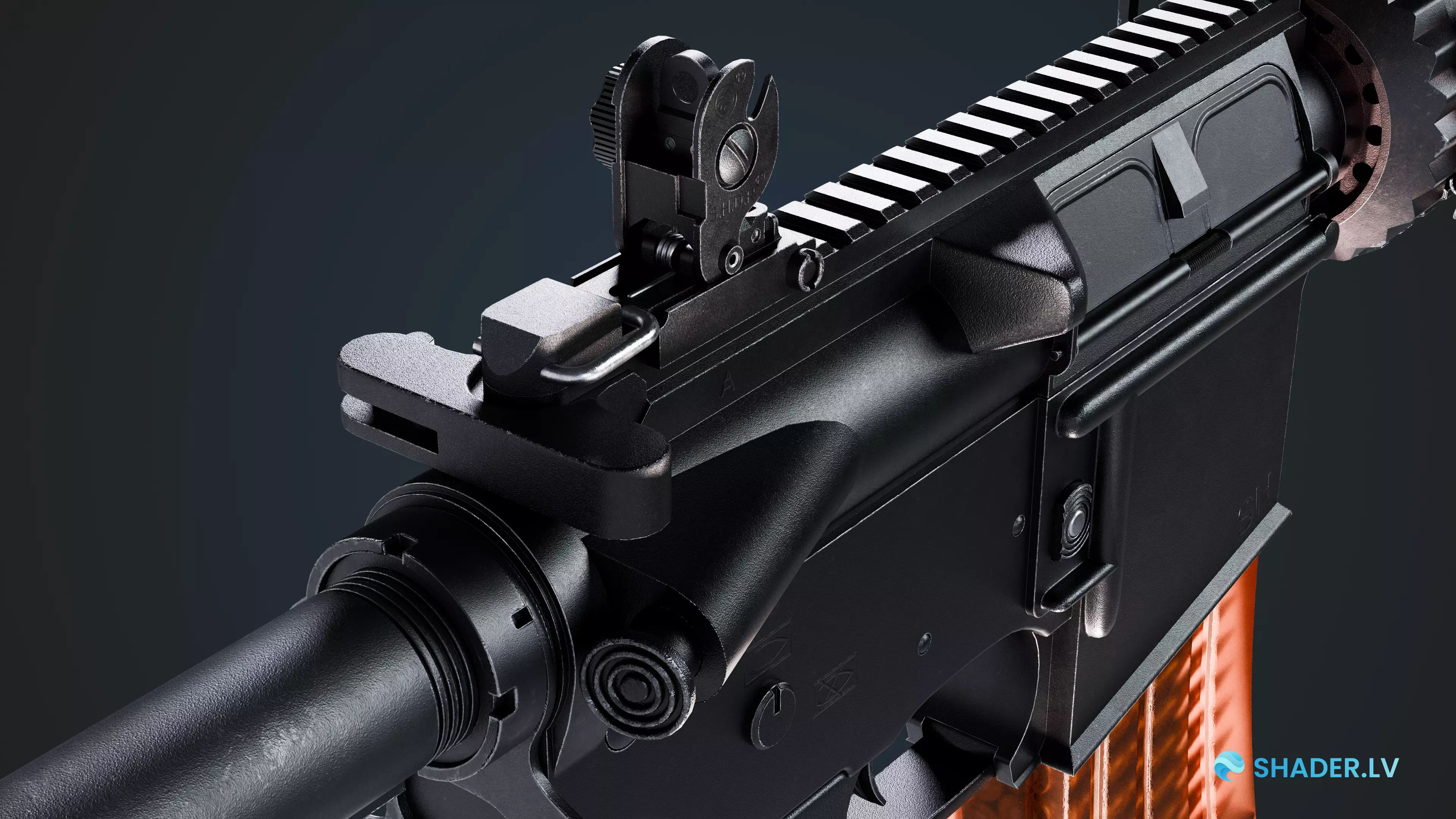 M4A4 CS2 Rifle Low-poly 3D model_1