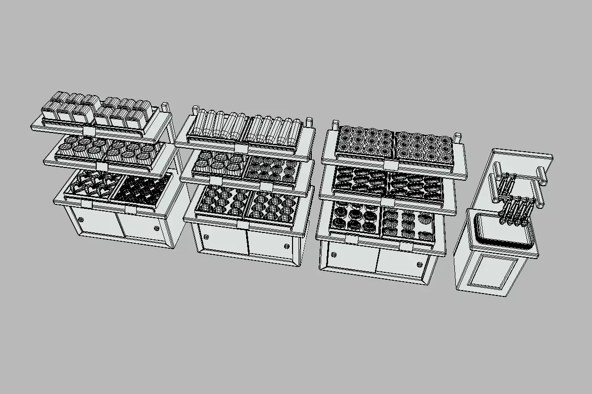 Cute Japanese Bakery Set Low-poly 3D model_23