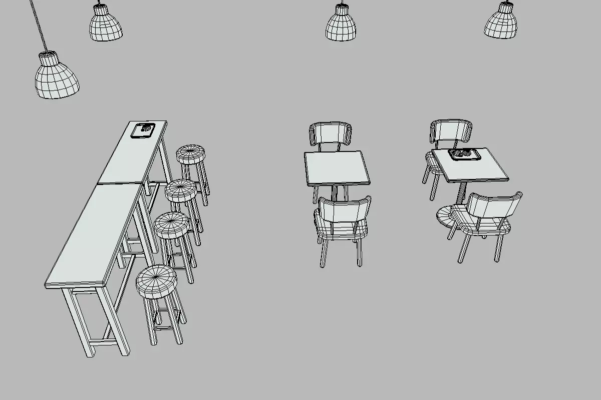 Cute Japanese Bakery Set Low-poly 3D model_24