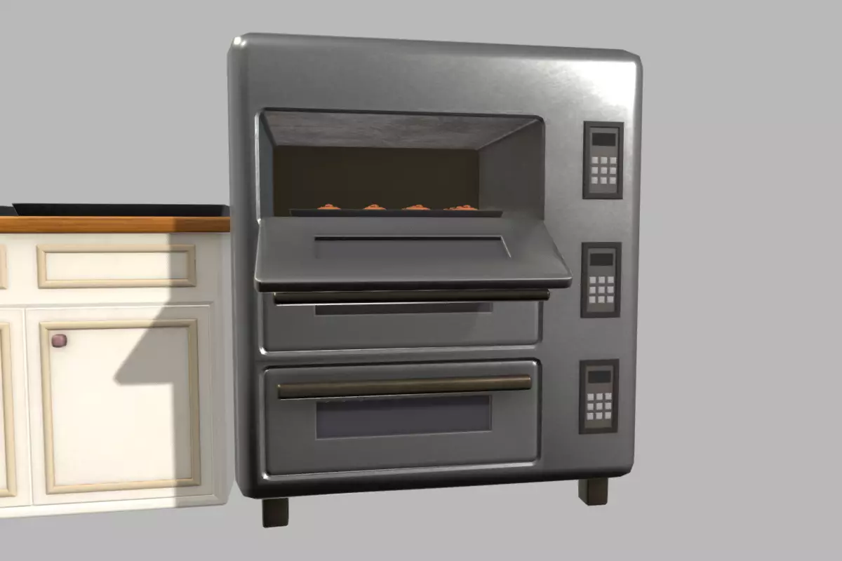 Cute Japanese Bakery Set Low-poly 3D model_10