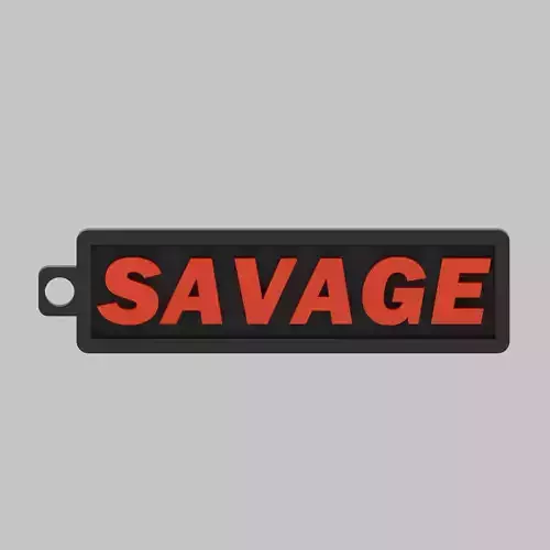 SAVAGE 3D KEYCHAIN TAG 3D print model